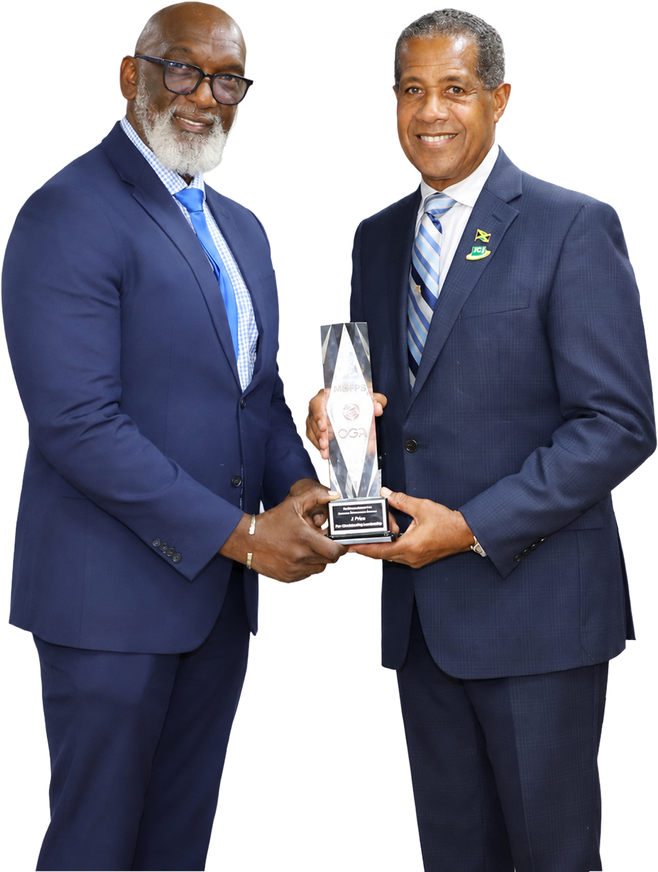 FCJ representatives receiving a Ministry of Finance and the Public Service corporate governance award