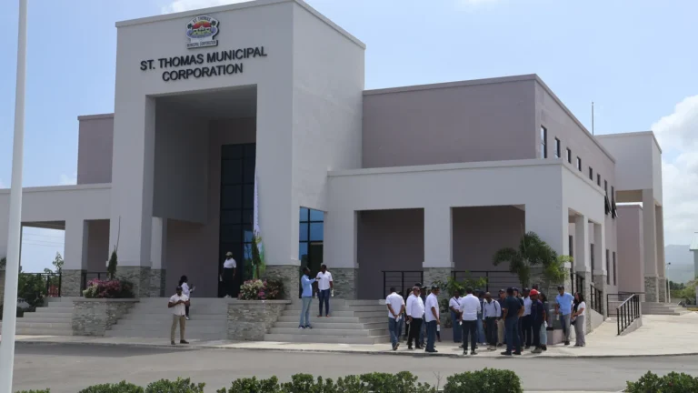 UDC team touring the Morant Bay Urban Centre