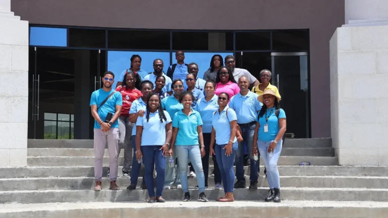 MEGJC team touring the Morant Bay Urban Centre